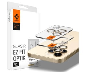 Mobil - Beskyttelsesglass - Spigen Glass EZ Fit Optik Pro 2 Pack - gold - iPhone 14 Pro/iPhone 14 Pro Max - AGL05598