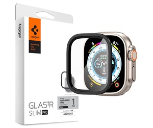 Smartklokke - Tilbehør - Spigen Glass tR Slim Pro 1 Pack - black - Apple Watch Ultra 2/Ultra 49mm - AGL06163