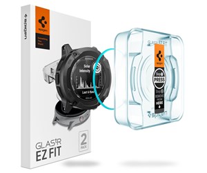 Smartklokke - Tilbehør - Spigen Glass tR EZ Fit 2 Pack - Garmin Instinct 2X Solar - AGL07593