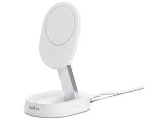 Mobil - Adaptere og ladere - Belkin BoostCharge Pro wireless charging stand - magnetic convertible with Qi2 - 15 Watt - WIA008BTWH