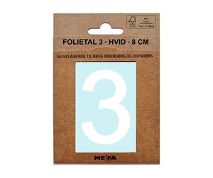 Postkasser - MEFA Foil number 3 White - A13333