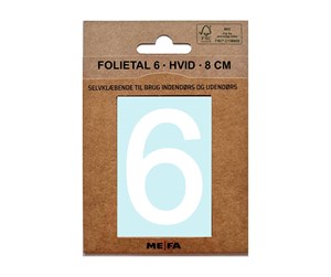 Postkasser - MEFA Foil number 6 White - A13336