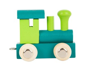 Treleker - Small Foot - Wooden Letter Train Locomotive Green - 10347