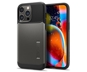 Mobil - Deksel og etui - Spigen Slim Armor - gunmetal - iPhone 14 Pro Max - ACS04645