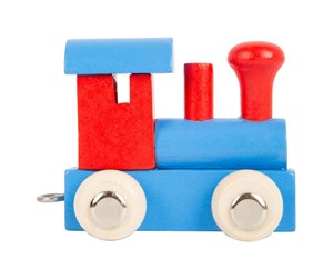 Treleker - Small Foot - Wooden Letter Train Locomotive Red/Blue - 10349