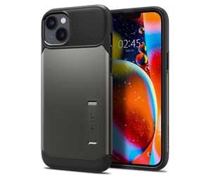 Mobil - Deksel og etui - Spigen Slim Armor - gunmetal - iPhone 14 Plus - ACS04658