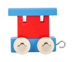 Treleker - Small Foot - Wooden Letter Train Wagon Red/Blue - 10348