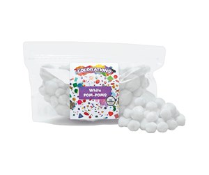 Arts & Crafts - Tilbehør - Colorations - Pom Poms White 100pcs. - CHPOMWH