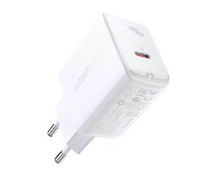 Mobil - Adaptere og ladere - Acefast Wall Charger  A1 PD20W 1x USB-C (white) - 6974316280040