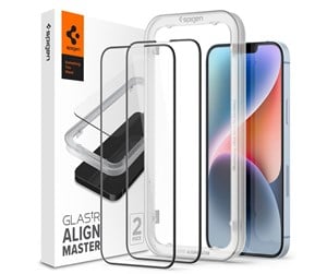 Mobil - Beskyttelsesglass - Spigen Glass tR AlignMaster HD 1 Pack - FC black - iPhone 14/13 Pro/13 - AGL03725