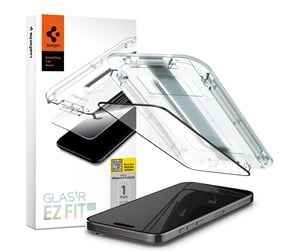 Mobil - Beskyttelsesglass - Spigen Glass tR EZ Fit HD 1 Pack - FC Black - iPhone 15 Pro Max - AGL06879