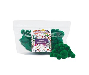 Arts & Crafts - Tilbehør - Colorations - Pom Poms Green 100pcs. - CHPOMGR