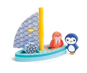 Babyleker - LUDI - Bathing boat with foam figures - (LU40082) - (LU40082)