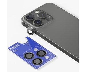 Mobil - Beskyttelsesglass - Blueo Sapphire Crystal Stainless Steel Camera Lens Protector - black - iPhone 15 Pro - BSCL-I15PRO-BLACK