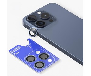 Mobil - Beskyttelsesglass - Blueo Sapphire Crystal Stainless Steel Camera Lens Protector - blue - iPhone 15 Pro - BSCL-I15PRO-BLUE