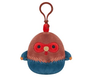 Dukker, Bamser & Utstyr - Squishmallows  Brown and Blue Rooster - 9 cm P15 Clip On - 0196566184060