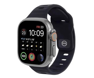 Smartklokke - Tilbehør - Mobile Origin Strap - black - Apple Watch 49mm/45mm/44mm/42mm - AWS-01-BLK