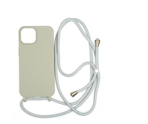 Mobil - Deksel og etui - Mobile Origin Lanyard Case - light grey - iPhone 15 - LYC-S-LGR-15