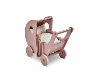 Dukker, Bamser & Utstyr - Smallstuff - Wooden Doll Stroller - Powder - 51003-01