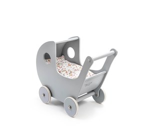 Dukker, Bamser & Utstyr - Smallstuff Wooden Doll Stroller - Gray - 51003-02