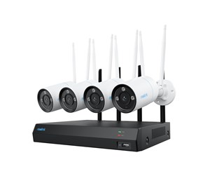 Smarthus - REOLINK 12-Channel WiFi 6 NVR Kit with 4x 4K Bullet WiFi Camera - NVS12-8MB4W