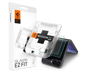 Mobil - Beskyttelsesglass - Spigen Glass tR EZ Fit Cover 2 Pack - Samsung Galaxy Z Flip6 - AGL07972