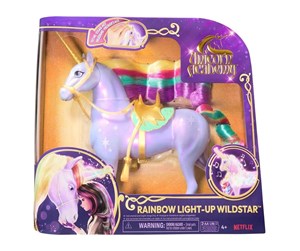 Leketøy - Unicorn Academy Enhjørningakademiet Rainbow Light Up Wildstar 28 cm - 6071157