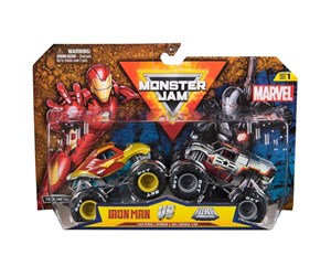 Leketøysbil - Monster Jam 1:64 Marvel 2 Pk Iron:War Machine - 6071941