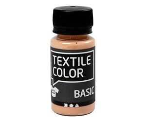 Kreative leker - Creativ Company Textile Color Semi-opaque Textile Paint - Light Beige 50ml - 34210