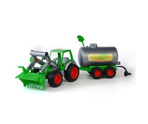 Leketøysbil - Cavallino Toys Cavallino Tractor with Front Loader and Tanker - 8794