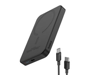 Nødlader - Baseus Magnetic Mini Powerbank 5000mAh USB-C 20W (black) Nødlader - Svart - 5000 mAh - P10022107113-00