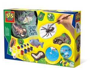 Kreative leker - SES Children's Scary Animals Glow in the Dark Casting and Painting Set - 01153