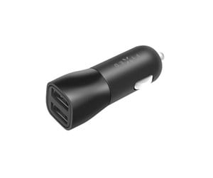 Mobil - Adaptere og ladere - FIXED Car Charger 2xUSB-A 15W 12/24V Black - FIXCC15-2U-BK