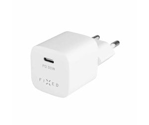 Mobil - Adaptere og ladere - FIXED Super Fast Mini Home Charger USB-C PD 30W White - FIXC30M-C-WH