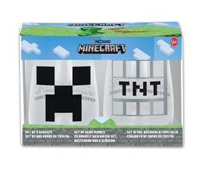 Barnerom - STOR Minecraft - Gift set of 2 Glasses - 02186