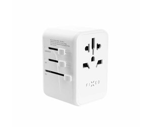 Mobil - Adaptere og ladere - FIXED Travel Charger USB-C/USB-A 65W EU/UK/USA/AUS White - FIXCT65-3C2A-WH