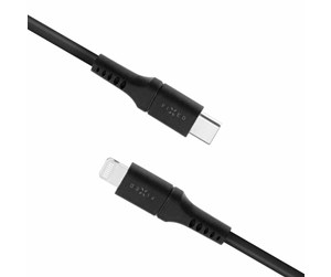 USB - FIXED LIQUID Silicone cable USB-C/Lightning 0.5m Black - FIXDLS-CL05-BK