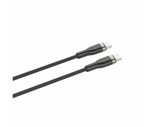 USB - FIXED METAL series 100W USB-C/C braided cable 2m Black - FIXDB-CC2-BK