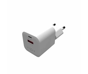 Mobil - Adaptere og ladere - FIXED Fast Mini Home Charger 20W USB-C PD/USB-A White - FIXC20M-CU-WH