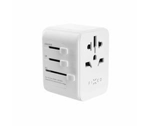 Mobil - Adaptere og ladere - FIXED Travel Charger USB-C/USB-A 30W EU/UK/USA/AUS White - FIXCT30-1C2A-WH