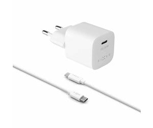 Mobil - Adaptere og ladere - FIXED Super Fast Charger USB-C 30W+USB-C cable 1m White - FIXC30M-CC-WH