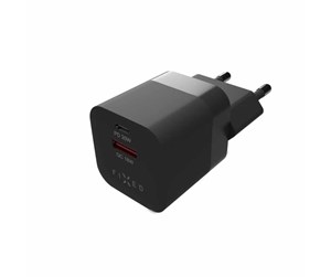 Mobil - Adaptere og ladere - FIXED Fast Mini Home Charger 20W USB-C PD/USB-A Black - FIXC20M-CU-BK