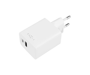 Mobil - Adaptere og ladere - FIXED Super Fast Mini Charger 45W USB-C PD + USB-A White - FIXC45M-CU-WH