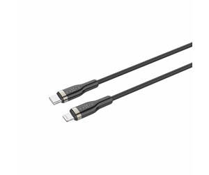 USB - FIXED METAL series USB-C/Lightning MFI cable 0.5m Black - FIXDB-CL05-BK