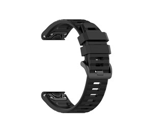 Smartklokke - Tilbehør - FIXED Silicone Strap for Garmin QuickFit 22 mm Black - FIXSST-QF22MM-BK