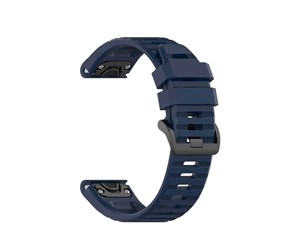 Smartklokke - Tilbehør - FIXED Silicone Strap for Garmin QuickFit 22 mm Dark Blue - FIXSST-QF22MM-BL