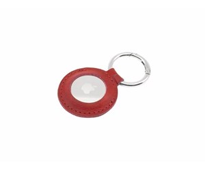 Mobil - Andre tilbehør - FIXED Real Leather Keychain Case for AirTag Red - FIXWAT-C2-RD