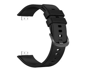 Smartklokke - Tilbehør - FIXED Silicone Strap for Huawei Watch FIT Black - FIXSSTB-1054-BK