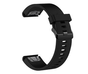 Smartklokke - Tilbehør - FIXED Silicone Strap for Garmin QuickFit 20 mm Black - FIXSST-QF20MM-BK