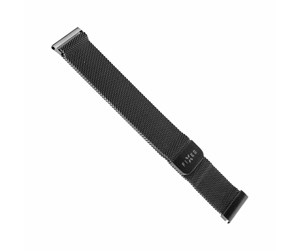 Smartklokke - Tilbehør - FIXED Mesh Strap for Smartwatch Universal 20mm Black - FIXMEST-20MM-BK